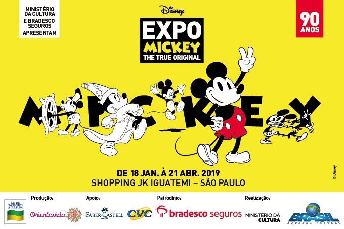 Exposição Mickey 90 anos no JK Iguatemi